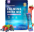 Cortisol Powdered Drink Mix with Magnesium Glycinate Ashwagandha L-Theanine Vitamin &amp Electrolytes Sugar Free Magnesium Supplement Blend for Stress Relief Relax &amp Focus Mixed Berry 30 P