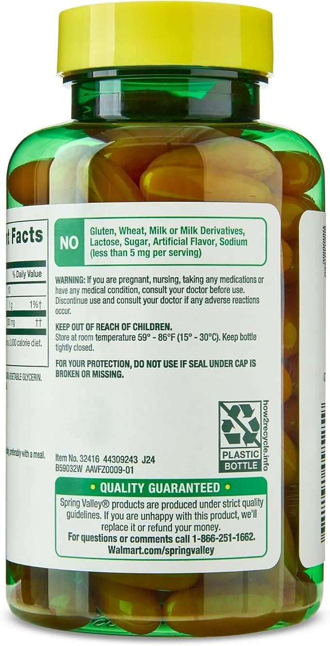 SUREFECT Spring Valley Rapid-Release CoQ10 300mg Softgels - 60 Count - Heart Health Support* &amp Cellular Energy Support - Vegetarian Formula with Organizer