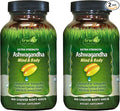 Irwin Naturals Extra Strength Ashwagandha Mind &amp Body – 60 Liquid Soft-Gels - 2 Pack