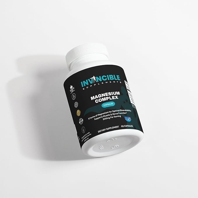 Ultimate Magnesium Complex Capsules | 5 Forms 500mg Non-GMO High Absorption Supplement for Muscle Recovery &amp Nerve Support
