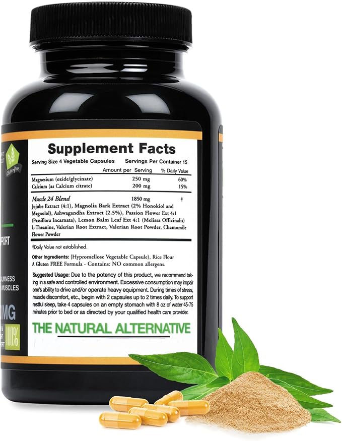 Pack of 3 - The Original Muscle Relax AM-PM Day or Night with Magnesium Glycinate - 180 Count (Packaging May Vary)