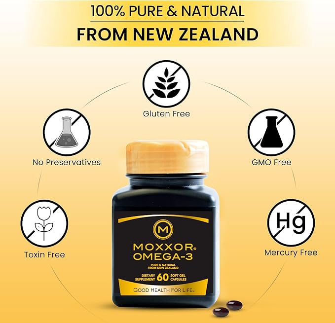 Omega 3 New Zealand Green Lipped Mussel Oil Soft gels for Joint Support and Mobility Heart &amp Immune Support No Fishy Aftertaste 6-Pack 360Soft gels 2-Soft gels Per Day 180 Day Supply