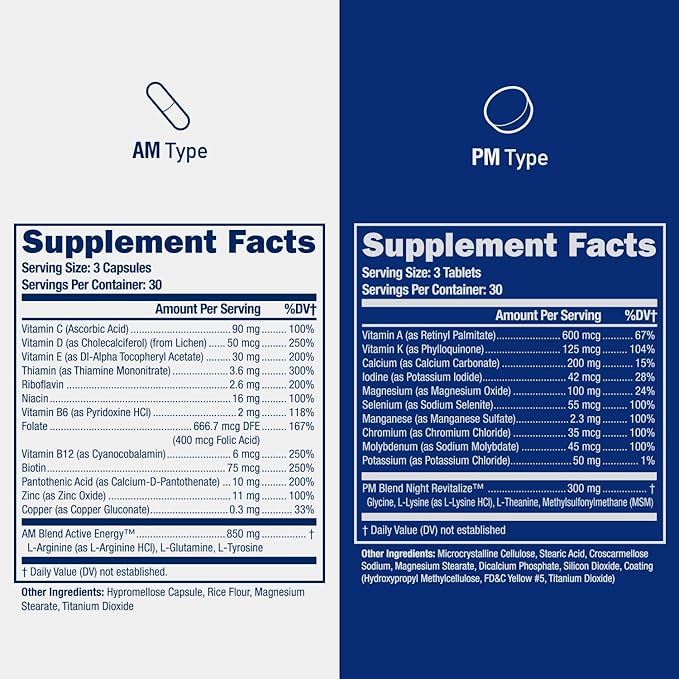 BONE SCIENCE Dr’s Grow UP AM &amp PM Bone and Growth for Kids and Teens Day and Night System Daily Formula with Highly Absorbable Essential Minerals Vitamin D3 and K2 (MK-7)