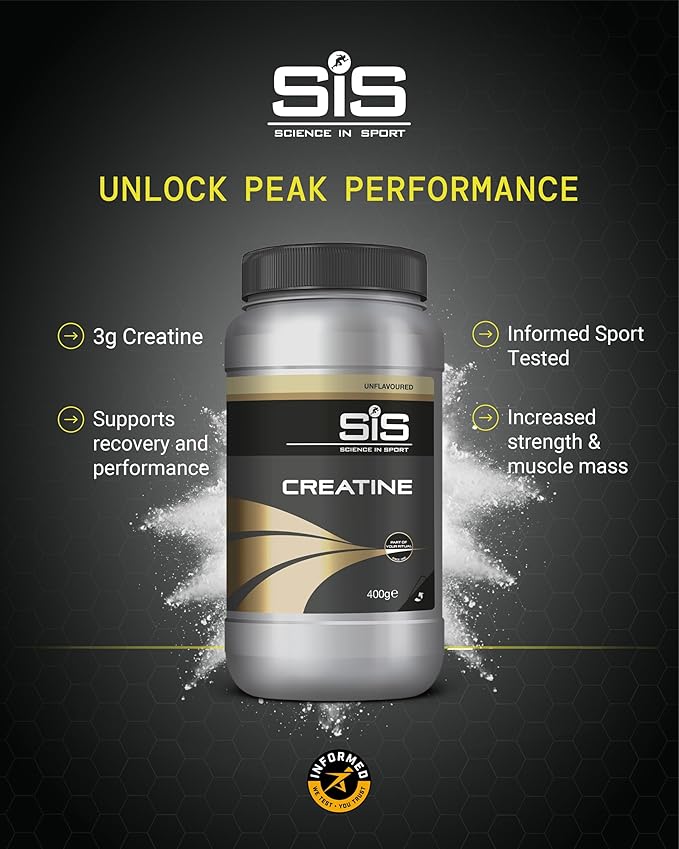 Science in Sport Creatine - Informed Sport Creatine Monohydrate Powder for Elite Athletes - Supports Strength Training &amp Muscle Health - Additive-Free &amp Vegan - Unflavored - 14.1 oz (133 Servi