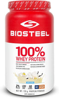 BIOSTEEL Sports Vanilla 100% Whey Protein Powder Supplement rBGH Hormone Free &amp Non-GMO Post Workout Formula 25 Servings 25.5 Ounces Trusted by Pro Athletes NSF for Sport
