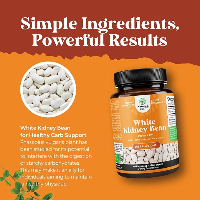Bundle of Pure Magnesium Glycinate Supplement 400mg Per Serving for Mood Sleep and Relaxation Support and White Kidney Bean Extract Carb Blocker for Metabolism Boost &amp Ease Calories from Starchy F