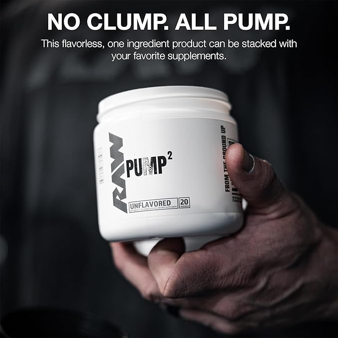RAW Nutrition Creatine Monohydrate &amp Unflavored Pre-Workout Powder Bundle