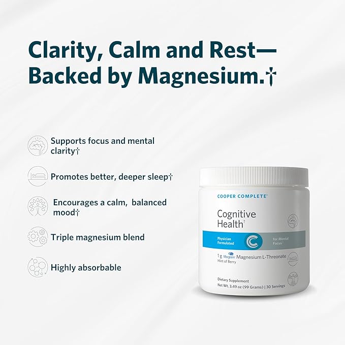 Cooper Complete Cogntive Health Magnesium L-Threonate 1g Berry Flavor Powder