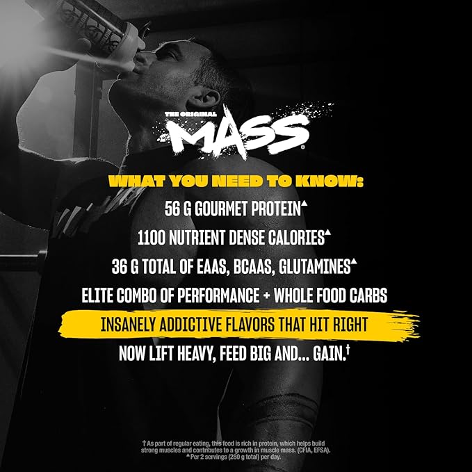 Mutant Mass Weight Gainer Protein Powder - High Calorie Protein for Lean Mass Muscle Build &amp Bulking - 5 Pound - Chocolate Fudge Brownie