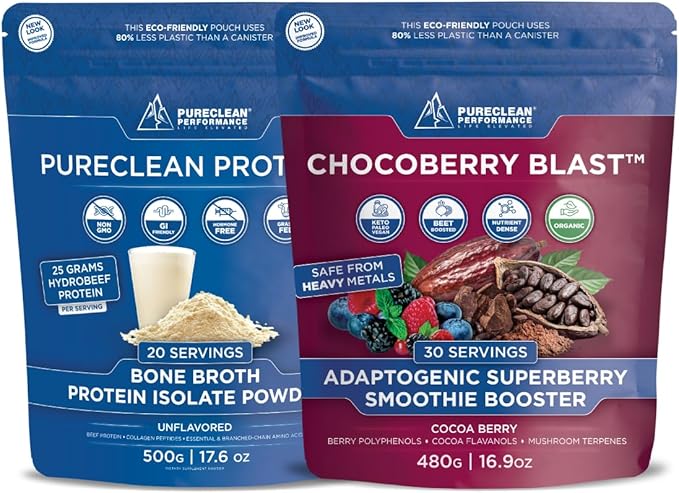 PureClean Protein Unflavored &amp Chocoberry Blast Bundle
