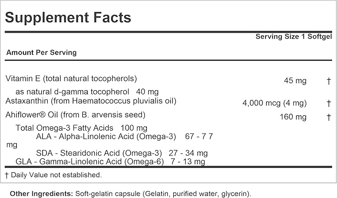 ANDREW LESSMAN Astaxanthin 60 Softgels - 4000 mcg Natural Astaxanthin Powerful Anti-Oxidant Carotenoid. Protection for Eyes Heart Skin and More. No Additives. Easy to Swallow Softgels