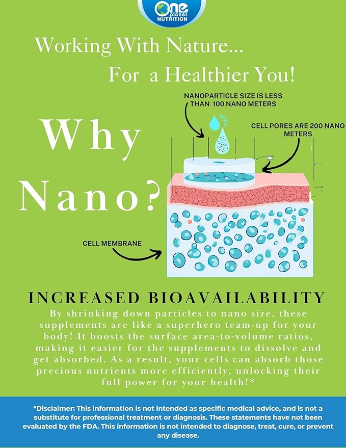 One Planet Nutrition Nano Silymarin 500 mg Capsules (120 Count) - Nano Particle Size Milk Thistle Extract for Superior Absorption - Supports Detoxification - Non GMO Vegan Gluten Free