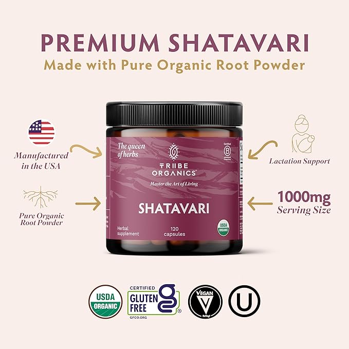 TRIBE ORGANICS Hormonal Wellness Duo - Ashwagandha &amp Shatavari Capsules - Supports Women’s Wellness and Balance