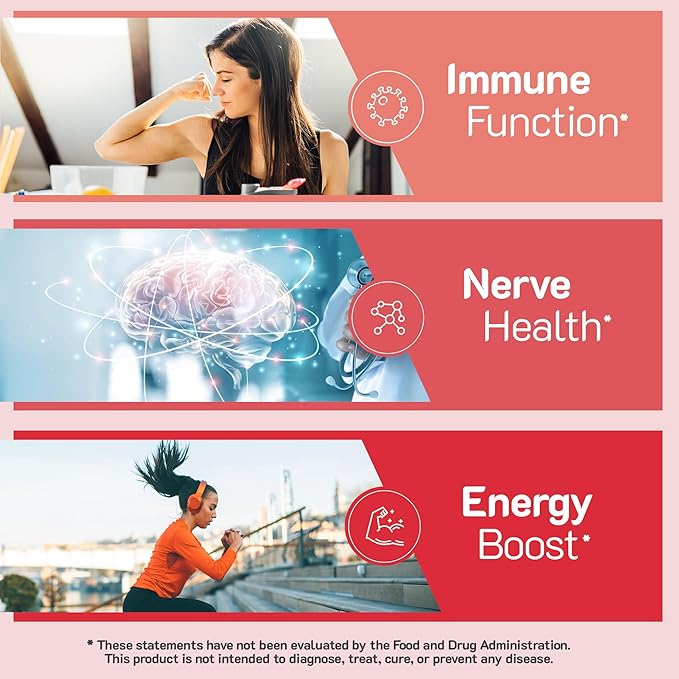 YUM-V'S Vitamin B6 Gummies - High Potency Vitamin B6 100mg - Strawberry Flavor B6 Vitamins Gummies - Nerve &amp Immune Function Non GMO Kosher 60 Count - 2 Pack