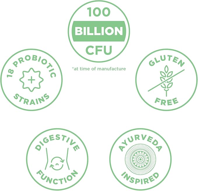 Ancient Nutrition Probiotics Probiotics Ultimate 100 Billion CFUs*/Serving Digestive and Immune Support Gluten Free Ancient Superfoods Blend 60 Capsules