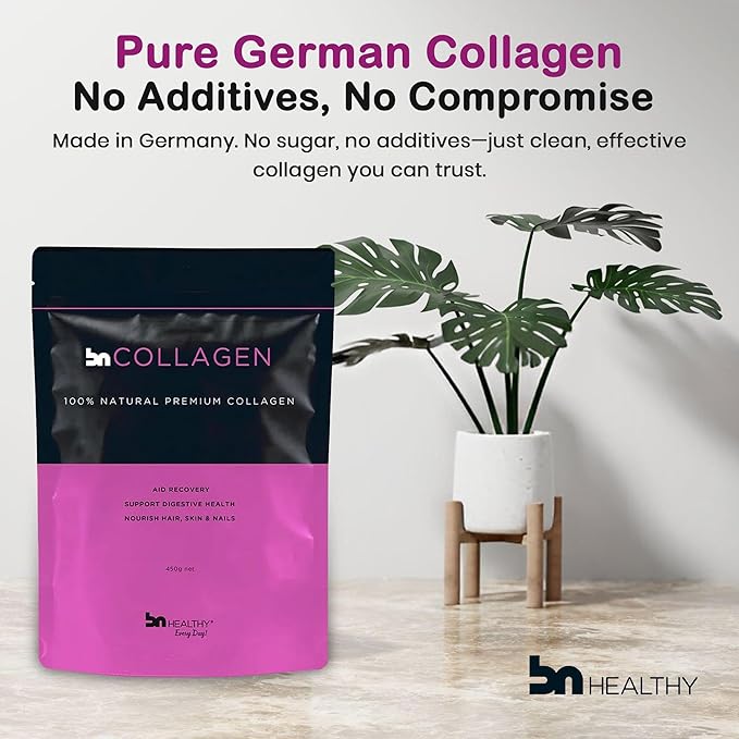 BNHealthy Collagen Peptides Powder 2-Pack for Hair Skin Nails and Joints - Premium Bovine Collagen - 100% Tasteless Formula with 13.5g Protein Per Serving