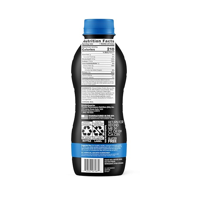 Optimum Nutrition 40g Protein Shake 40g of Protein Naturally Flavored Complete Protein Drink Vanilla 14 Fl Oz 12 Count (Pack of 1) (Packaging May Vary)