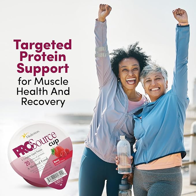 Medtrition ProSource Cup 20g Complete Liquid Protein in 2 oz Ready-to-Drink Cup Berry Flavor Clear Liquid Diet Oral or Syringe Use Supports Wound Healing Dysphagia &amp Post-Surgery Recovery