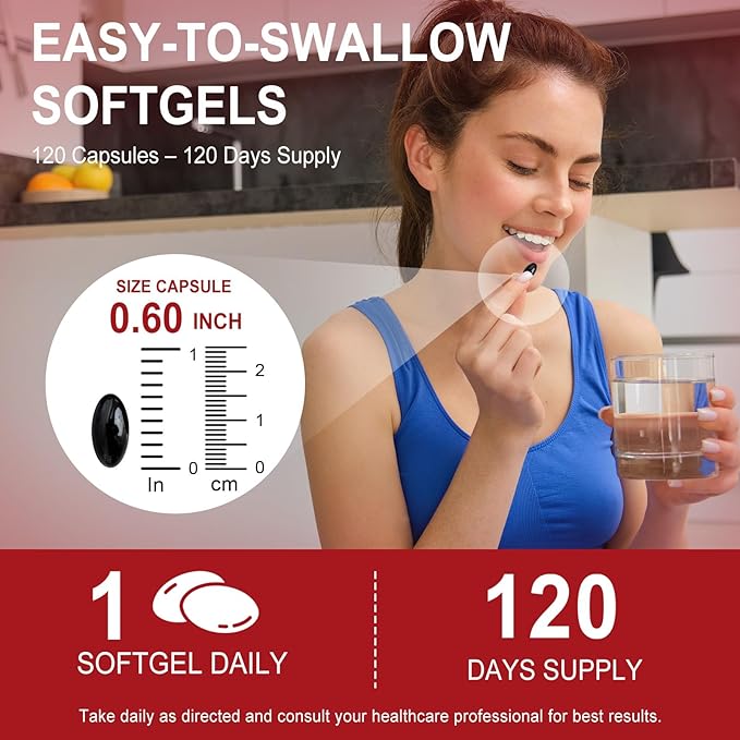 Astaxanthin Supplements 12mg - 120 Softgels | Premium Natural Antioxidant from Microalgae | Eye Skin Brain Joint Heart &amp Immune Health Support | Non-GMO Gluten-Free