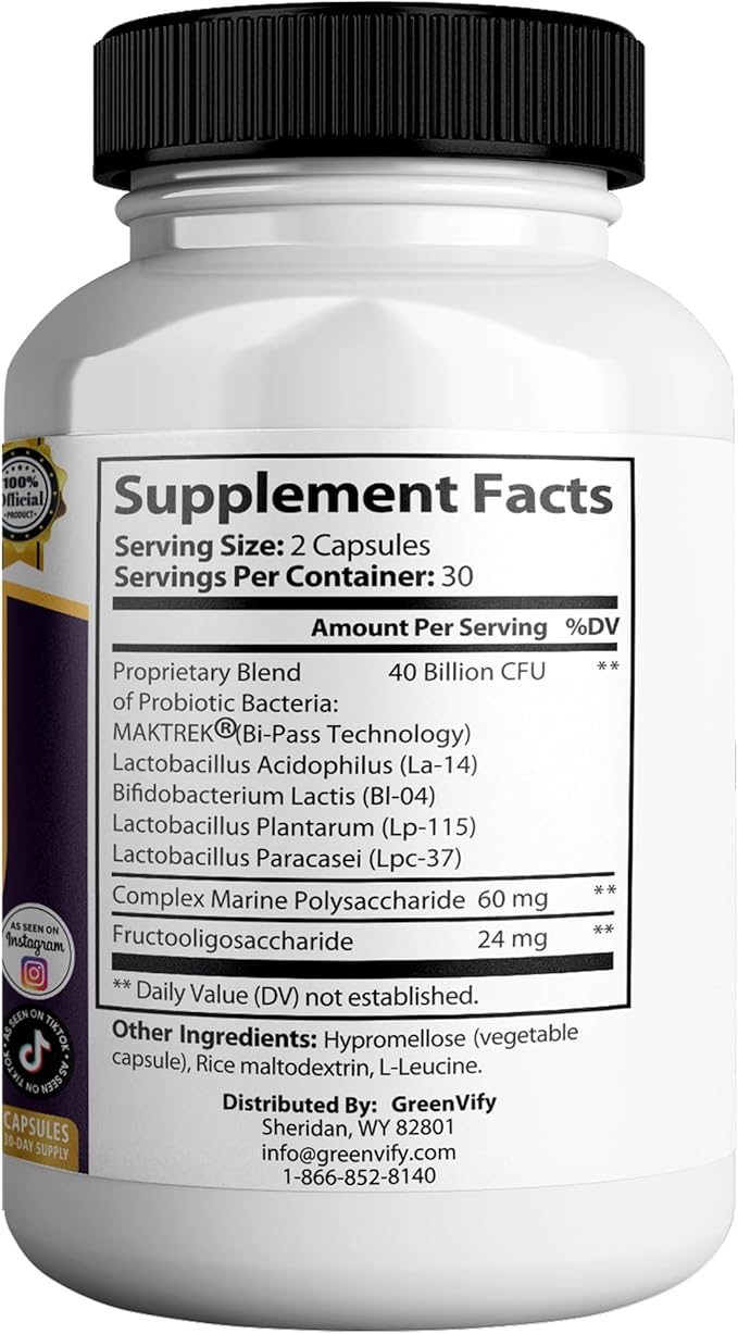 Steel Bite Pro Max Probiotic Supplement 40 Billion CFU 60 Capsules 30 Day Supply (3)