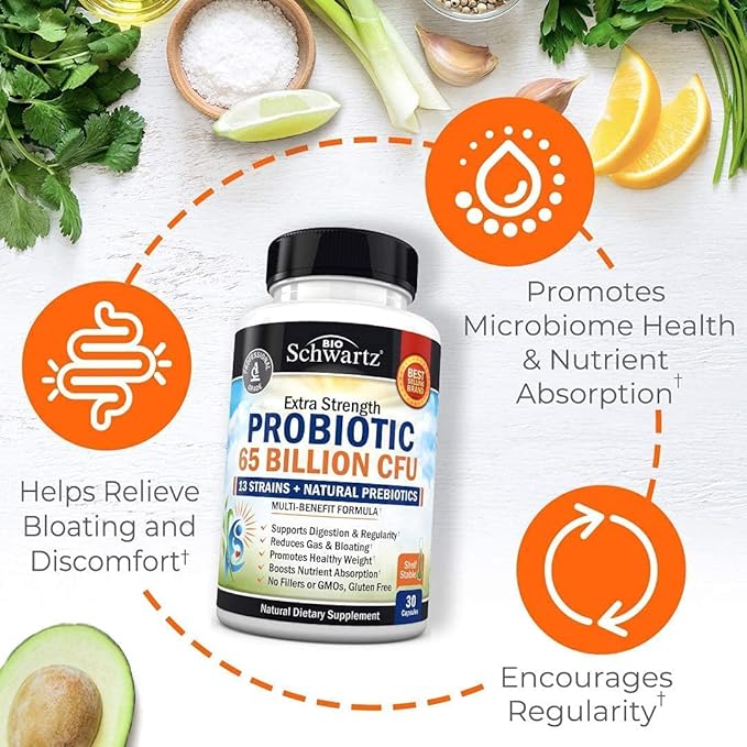 Daily Multivitamin for Women Capsules (1 Month Supply) Plus 65 Billion CFU Daily Probiotic Supplement (1 Month Supply)