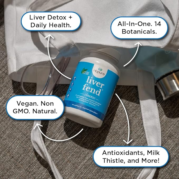 nbpure Liver Fend Liver Detox and Cleanse Milk Thistle and Liver Support Supplement 90 Count