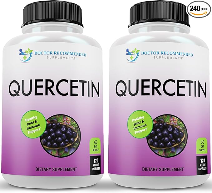 DOCTOR RECOMMENDED SUPPLEMENTS Quercetin 1000mg Per Serving - Vitamin Supplement (Vegan | Non-GMO) (120 Veggie Capsules Pack of 2)