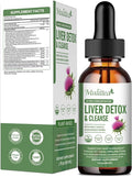 Liver Health &amp Lymphatic Drainage Drops -Support Liver Cleanse Detox &amp Repair with Artichoke Milk Thistle Silymarin Extract DandelionTurmeric Berberine to Renew w/21 Potent Herb-Nutrients-6
