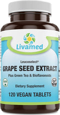 Livamed - Leucoselect Grape Seed Extract 50 mg Veg Tabs 120 Count