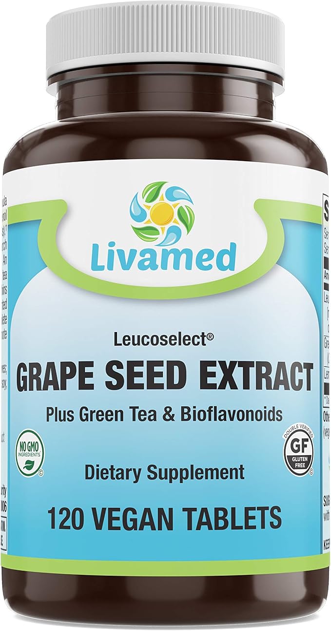 Livamed - Leucoselect Grape Seed Extract 50 mg Veg Tabs 120 Count