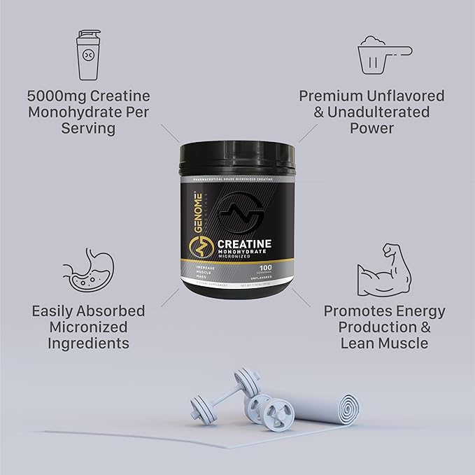 Premium Creatine Monohydrate Powder | Muscle Growth &amp Recovery | Clean Indgredients 100% Pure Micronized Powder | Keto Vegan-Friendly Non-GMO Gluten-Free | Unflavored | (Pack 2)
