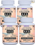 Liposomal Calcium AKG 1500mg Vitamin C D3 K2 Mg+ &amp Probiotics Supplement-480 Softgels