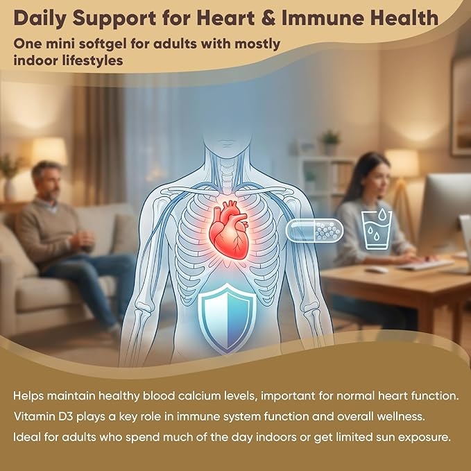 Real Good Essentials Vitamin D3 K2 RealGood Essentials D3+K2 (MK7) Coconut Oil 300 Softgels with Vitamins D &amp K 10000 Iu Supports Calcium Absorption Bone Immune.(1)