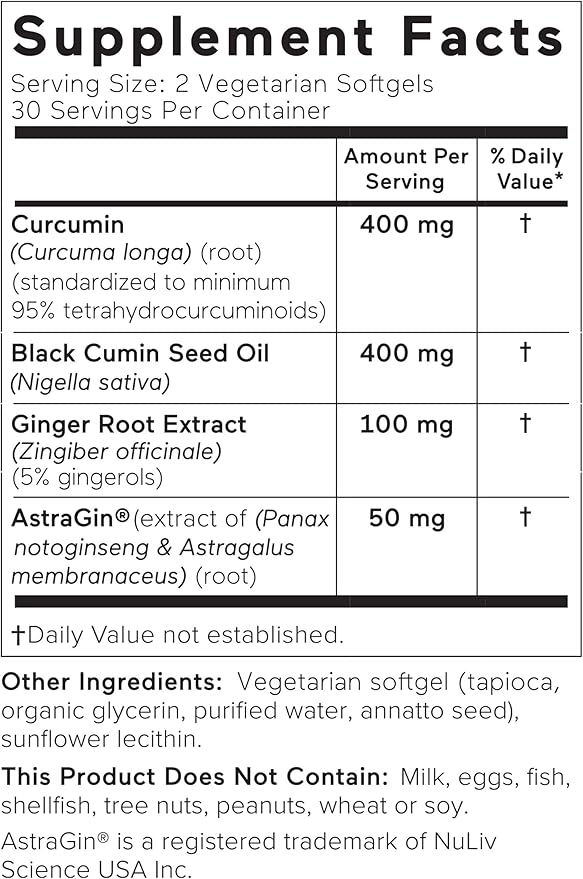 Multi-Active Magnesium Tablets &amp Curcumin Softgels - Potent &amp Bioavailable Active Curcumin Softgels Standardized to 95% Tetrahydrocurcuminoids [1-Month Supply]