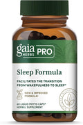 GAIA HERBS PRO Sleep Formula - Supports Restful Sleep &amp Relaxation for Occasional Sleeplessness* - Herbal Extracts with Valerian Root Passionflower &amp Lavender - Vegan Capsules - 60 Liquid Phy