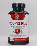 CoQ-10 Plus – 400mg Coenzyme Q10 with Omega-3 Fish Oil Lecithin &amp PQQ – 240 Softgels – 120 Servings – Heart &amp Cellular Support Formula