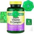 Super Vitamin B-Complex Tablets 250 + Spring Super Vitamin B-Complex Tablets Dietary Supplementt Bundle Exclusive Better Ligth&ampSpring Guide