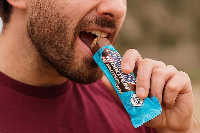 Snickarss HI-Protein Bar Chocolate Delicious Recovery Fuel for Fitness &amp Snacking (12 Pack Crisp)