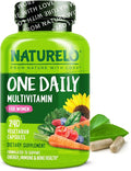 NATURELO One Daily Multivitamin for Women w/Vitamin B12 240 Ct Energy Support Whole Food Daily Women Multivitamin Supplement Nourish Hair/Skin/Nail Non-GMO No Soy Gluten Free 8 Month Supply