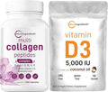 Micro Ingredients Multi Collagen Pills &amp Vitamin D3 5000 IU Bundle Pack | Grass-Fed Collagen Peptides | Vitamin D as Cholecalciferol