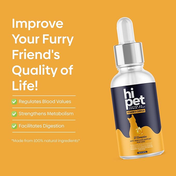 Vitamin B Complex for Cats Supports Metabolism and Increases Energy Levels 1.7 Fl Oz (Pack of 1)