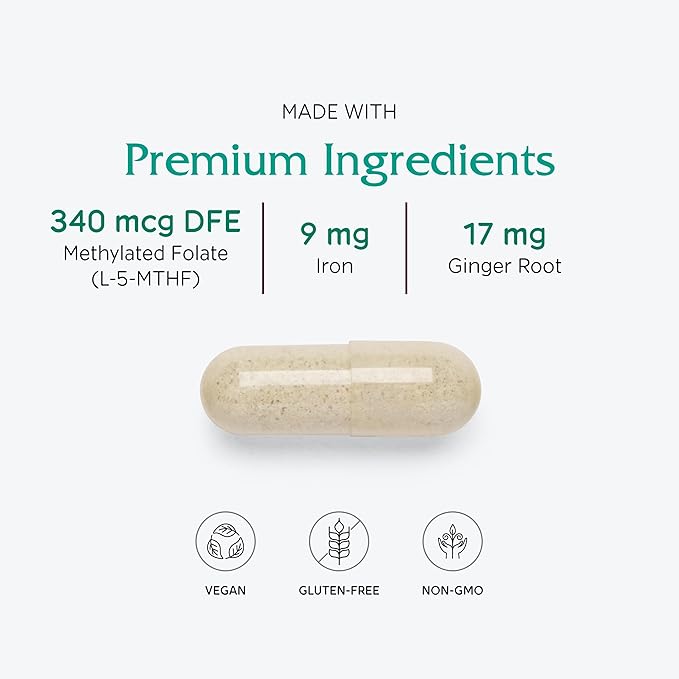 Vitanica Maternal Symmetry Prenatal and Postnatal Vitamins Vegan 180 Capsules