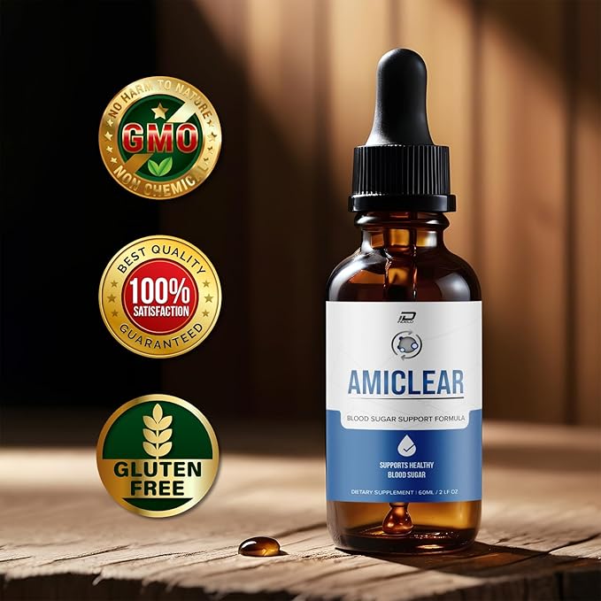 Amiclear Drops Healthy Formula - Dietary Supplement Drops - Extra Strength Amiclear Liquid Drops Grape Seed Amiclear Drops Reviews (2 Pack - 120 ML)