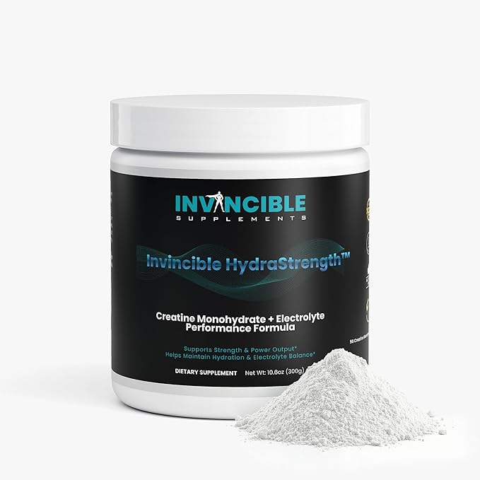 Invincible HydraStrength™ Creatine + Electrolyte Performance Formula | Hydration Strength Recovery &amp Muscle Endurance Support | Daily Workout Supplement