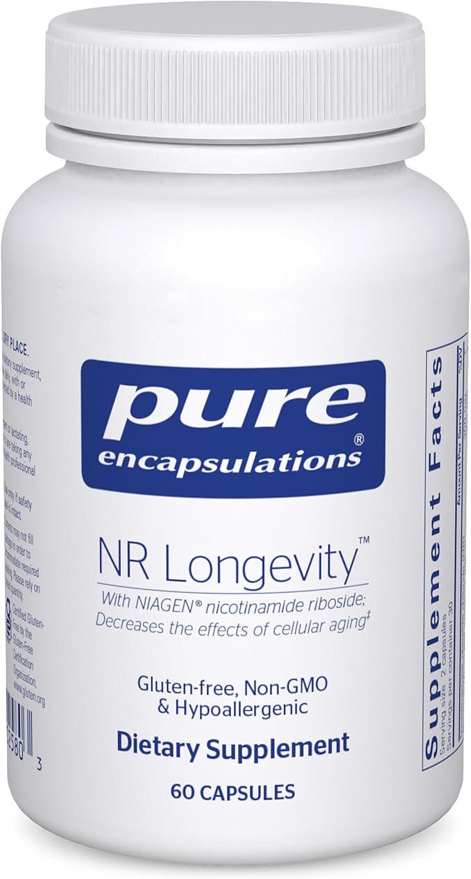 Pure Encapsulations NR Longevity NAD Supplement – Supports Healthy Aging NAD+ Replenishment Mitochondrial Function with NIAGEN – Gluten Free Non-GMO Hypoallergenic – 60 Capsules