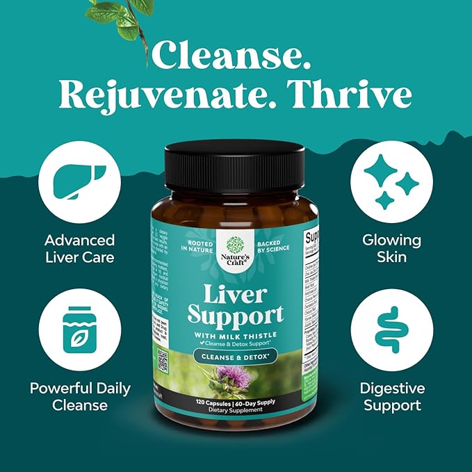 Bundle of Liver Support NAC - N Acetyl Cysteine Antioxidants Turmeric Choline Dandelion &amp L-Glutathione and Liver Cleanse Detox &amp Repair - Silymarin Milk Thistle Supplement with Artichoke Extr