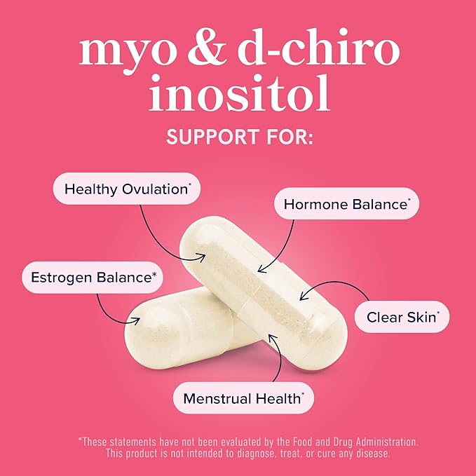 SMNutrition Women's DIM Supplement &amp Myo-Inositol &amp D-Chiro Inositol | Hormone Balance Bundle with 40:1 Ratio (30 Servings) and 250mg DIM Supplement for Women Complex (60 Servings)