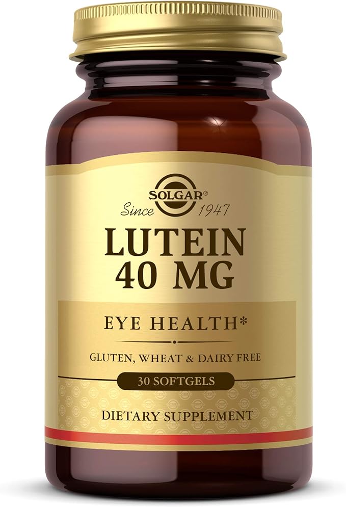 Solgar Lutein 40 mg 30 Softgels - Supports Eye Health - Helps Filter Out Blue-Light - Contains FloraGLO Lutein - Gluten-Free Dairy Free - 30 Servings