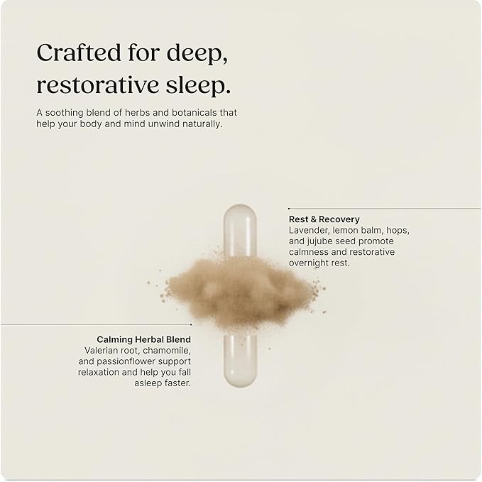 Greenworks Nature's Rest Melatonin-Free Sleep Aid Organic Herbal Blend with Ashwagandha Valerian Chamomile &amp Passionflower Non-Habit Forming Vegan Capsules for Restful Sleep 60 Count