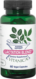 Vitanica Lactation Blend Lactation Supplement Breastfeeding Support Increase Breast Milk Supply and Flow Organic Fennel Milk Thistle Fenugreek Seed and More Non-GMO Vegan 60 Capsules